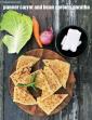 Paneer Carrot and Bean Sprouts Paratha, Sprouts Cottage Cheese Paratha